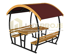 Pergola and seatings